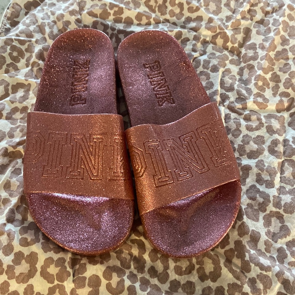 Pink slide ons